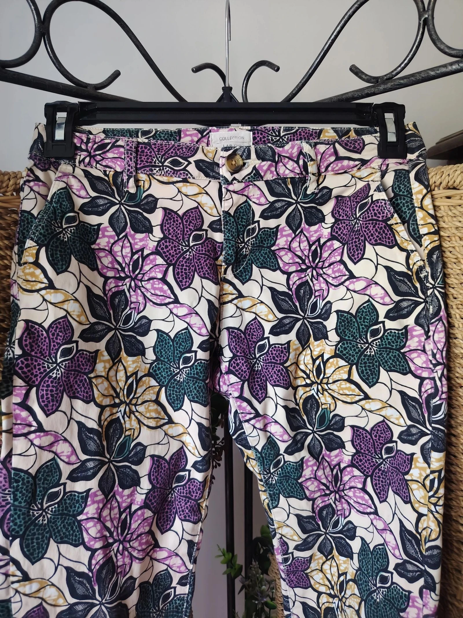 Multicolored floral jeans size 38 Lab Dip – photo 2